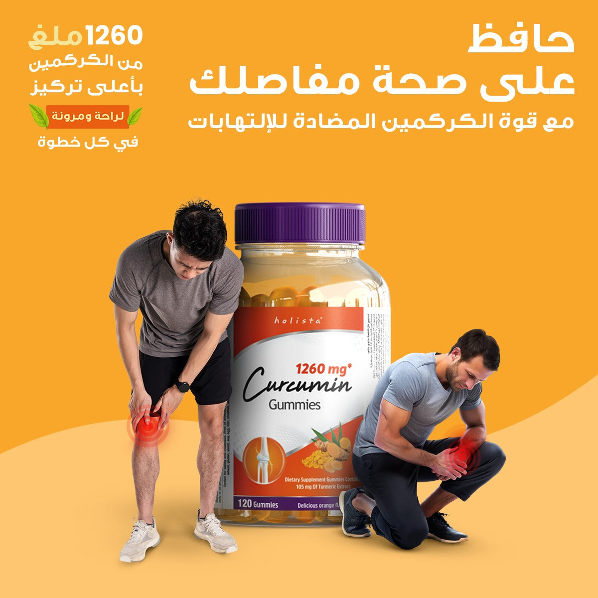 هوليستا | كوركومين 1260 مغ كركم 120 جاميز