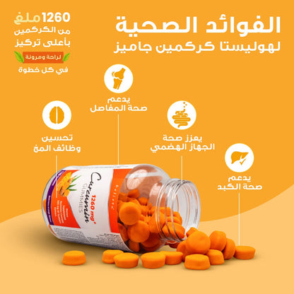هوليستا | كوركومين 1260 مغ كركم 120 جاميز