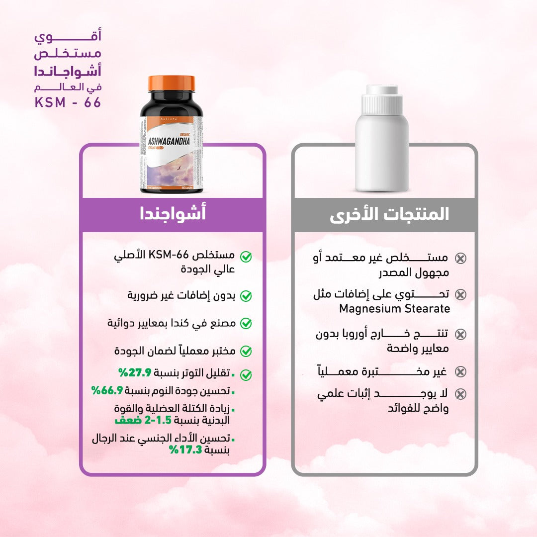 هوليستا أشواغاندا عضوية 600 ملغ 60 كبسولة