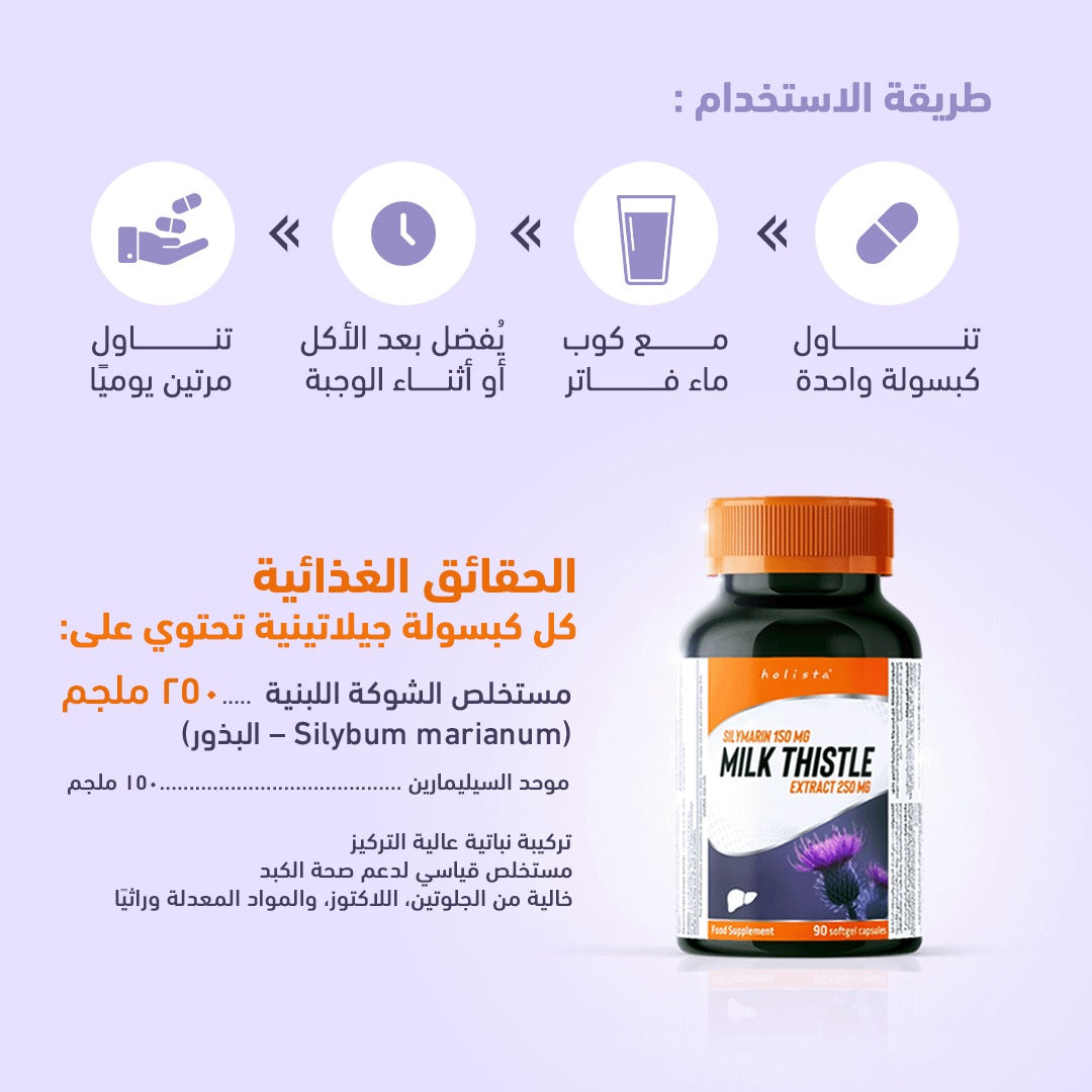 هوليستا ميلك ثيثل 250 مج 90 كبسولة هلامية